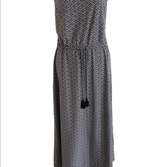 IZOD midi pull over dress cotton peephole on top adjustable tie on waist size md - Picture 4 of 8